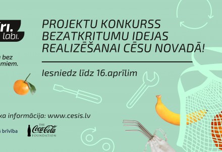 Cēsu novads aicina pieteikties grantu konkursam "Tīri.Labi. Pilsēta bez atkritumiem"