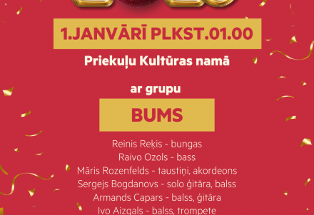 Jaungada balle ar grupu "Bums"